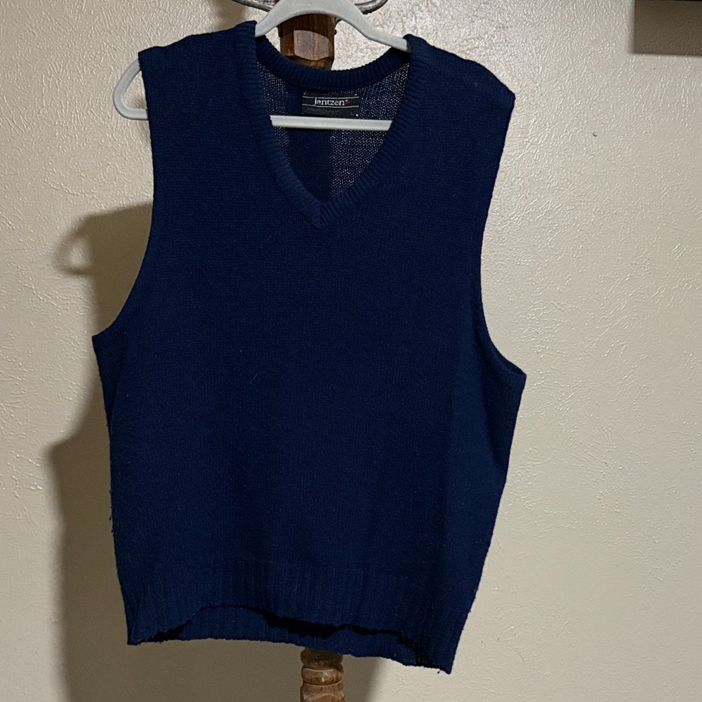 Jantzen Deep Blue Sleeveless Sweater